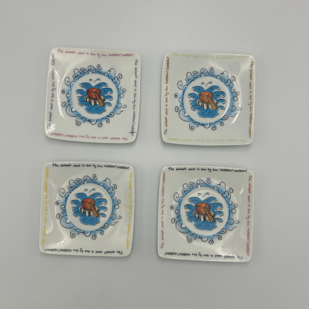 2009 Paul Cardew Noah's Ark Trinket Tray Saucer Plate England Tea Scripture Set